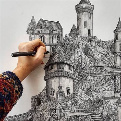 Artist Meticulously Creates Pen and Ink Drawings of Dreamy Landscapes | FREEYORK