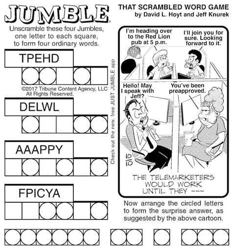 Jumble Puzzles for Kids and Adults | BOOMER Magazine