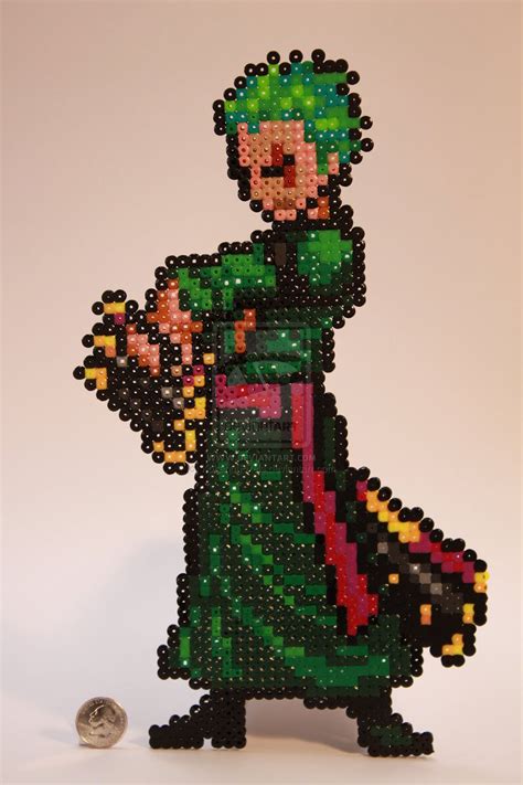 Zoro NW by KokanutPixels on deviantART | Miçangas padrão hama, Perler beads, Arte em pixels