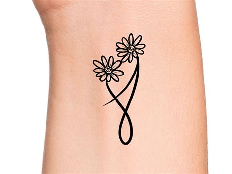 Mother Daughter Floral Temporary Tattoo - Etsy