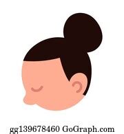 570 Face Woman Side View Icon Clip Art | Royalty Free - GoGraph