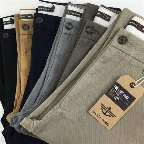 DOCKERS GENUINE LEVI'S D1 SLIM FIT FLAT FRONT TROUSERS SOFT KHAKI CHINOS PANTS | eBay