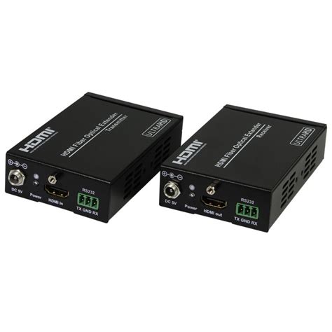 HDMI Fiber Optical Extender 3300ft/ Support 1080P 4Kx2K HDMI TX RX Converter with RS232 HDV-F01 ...