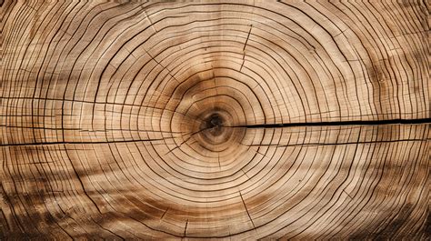 Close Up View Circular Patterns Of Annual Rings Revealed On Cross Section Of Sawed Tree Trunk ...