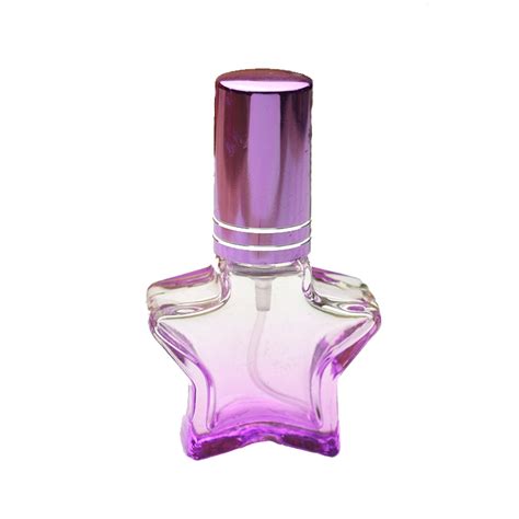 Newly designed small 8ml star shaped glass perfume bottles in a variety of custom colors with ...