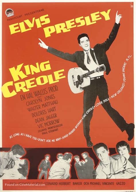 King Creole (1958) Swedish movie poster