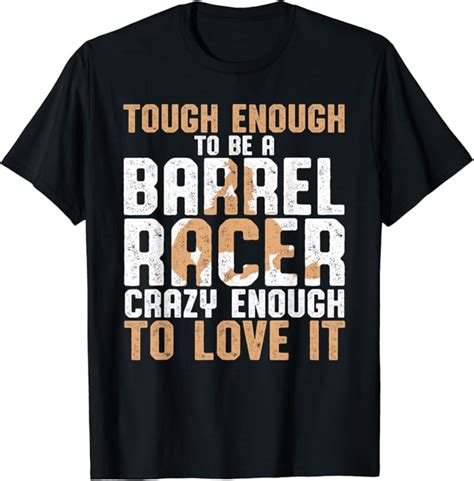 Barrel Racing Tee Rodeo Barrel Racer Funny Design Horse T-Shirt ...