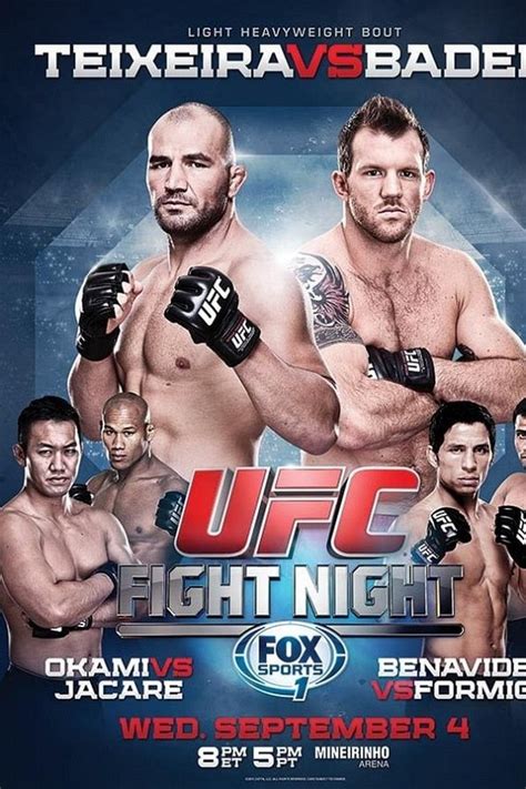 UFC Fight Night 28 Card – All Fights & Details for 'Teixeira vs. Bader'