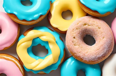 Premium AI Image | Donuts Assorted donuts with different glazes Generative AI