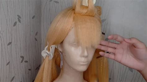 Princess peach wig tutorial - YouTube