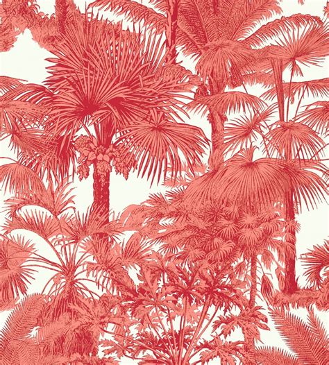 Palm Botanical Wallpaper by Thibaut | Jane Clayton Thibaut Wallpaper, Coral Wallpaper, Botanical ...