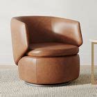 Crescent Leather Swivel Chair | West Elm