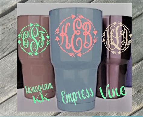 Decals For Yeti Cups, Cup Decal, Personalized Decals, Personalised, Monogram Decal, Stickers ...