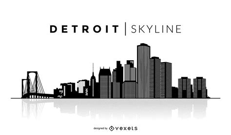 Detroit Skyline Vector at Vectorified.com | Collection of Detroit ...