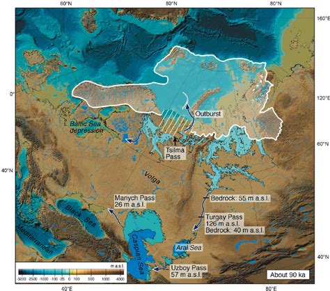 Reconstruction of ice-dammed lakes and rerouting of rivers during the... | Download Scientific ...