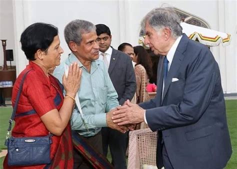 Ratan Tata, the Chairman of the Tata group, thanking the proud parents ...