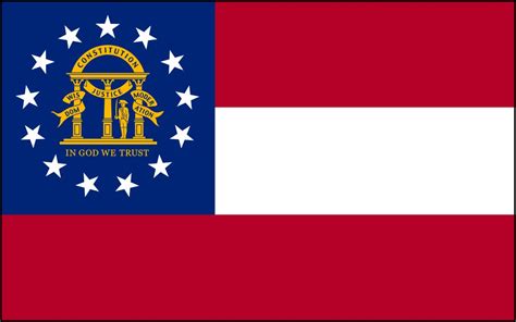 FREE Printable Georgia State Flag & color book pages | 8½ x 11