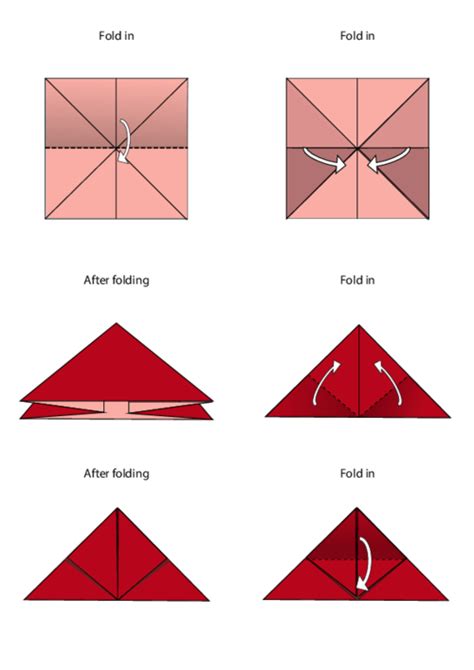 origami heart instructions free printable papercraft templates - printable instructions for ...