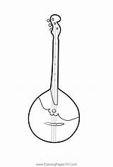 Octave Mandolin Coloring Page  pages Printable coloring sketch template
