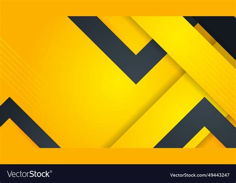 Black and yellow abstract banner background Vector Image