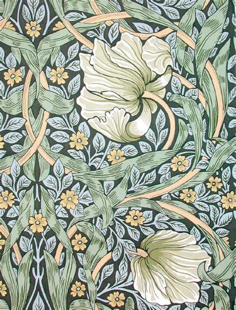 Pimpernel Floral Pattern - William Morris | Papier peint art nouveau, Motifs art nouveau, Papier ...