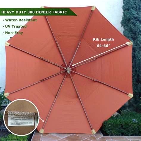 Covered Living 11ft Patio Umbrella Replacement Cover Canopy, 8 Ribs ...