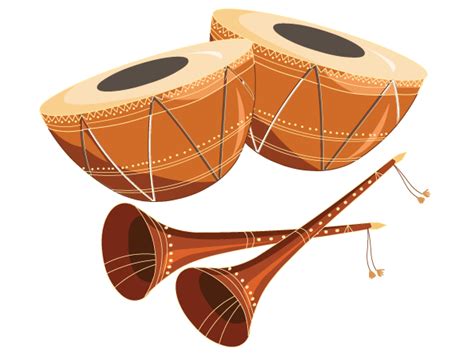 Tabla with Shehnai Free Free Vector Download | FreeImages