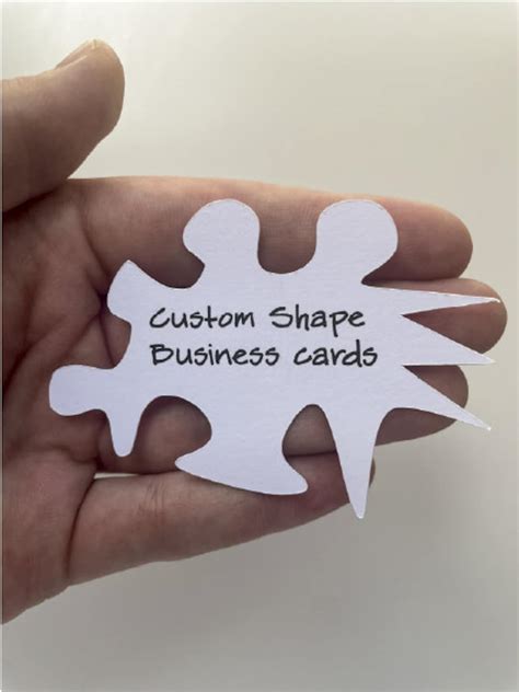 Custom Shape Business Cards Unique Business Cards Custom Cut - Etsy