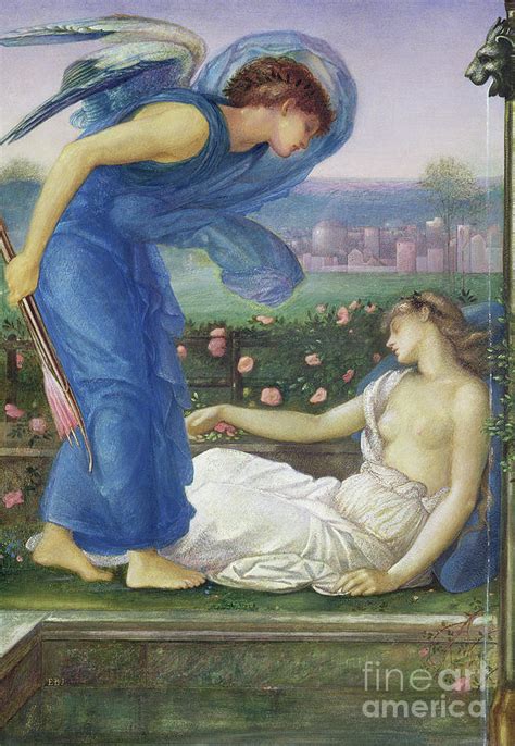 Cupid and Psyche, circa 1865 Painting by Edward Burne-Jones - Fine Art America