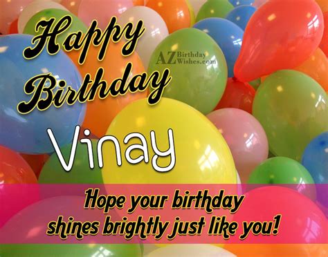 Happy Birthday Vinay - AZBirthdayWishes.com