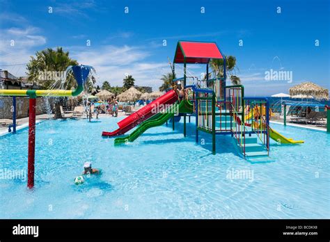 Family Area at the Star Beach Water Park, Hersonissos, North Coast Stock Photo, Royalty Free ...