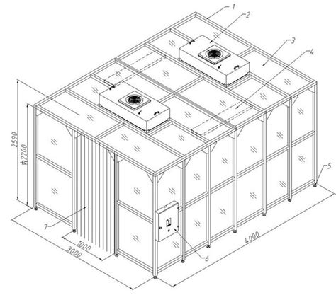 Modular Cleanroom Air Shower , Easy Installation Softwall Clean Room