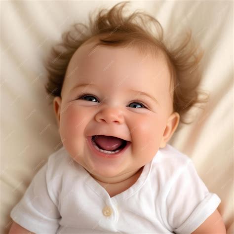 Premium AI Image | a baby with a big smile on his face