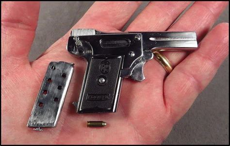 The 2.7mm Kolibri, the smallest gun in history created in 1910 by Franz ...