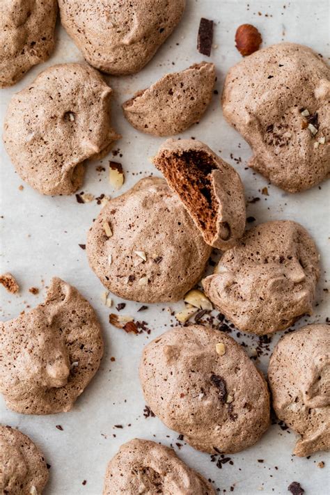 Hazelnut Latte Chocolate Meringue Cookies - Relish