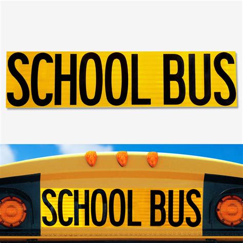 Universal Reflective School Bus Decal - Fits Most School Buses