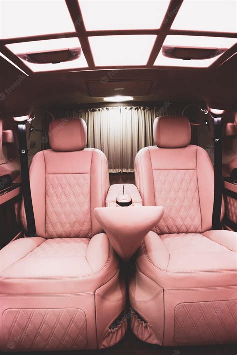 Premium Photo | Luxury modern pink car interior