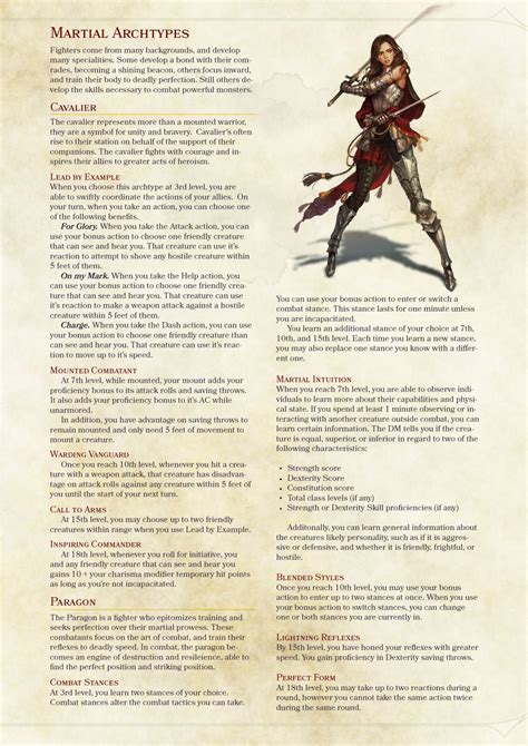 DnD 5e Homebrew — Barbarian, Fighter, Monk and Rogue subclasses by ...