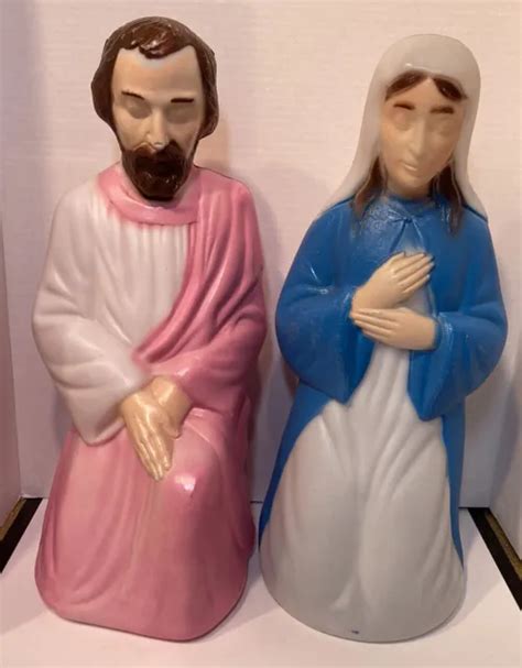 VINTAGE EMPIRE BLOW Mold Christmas Nativity Set 18” Mary & Joseph Figures Only $68.50 - PicClick