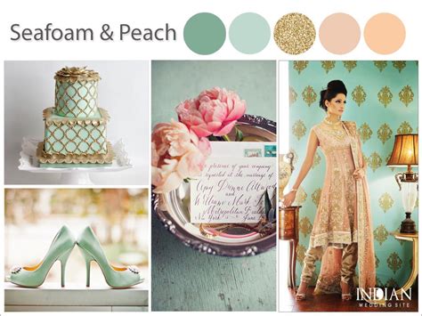 Seafoam Green & Peach Indian Wedding Color Palette