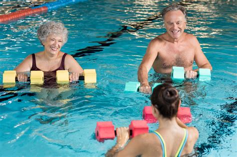 Water aerobics as the strength training for seniors and needed exercise.