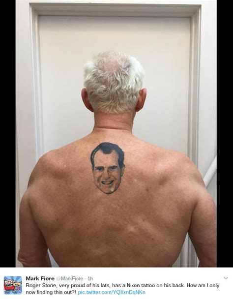 Does Roger Stone Have a Tattoo of Richard Nixon on His Back? | Snopes.com