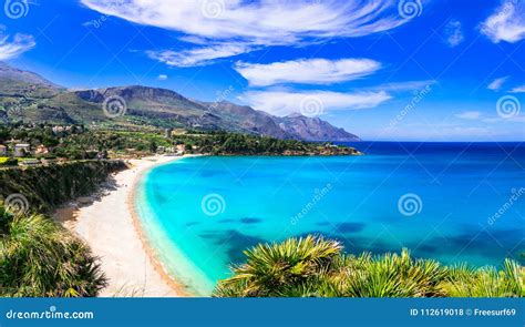 Italian Holidays .Best Beaches of Sicily Island - Scopello Stock Photo - Image of mediterranean ...