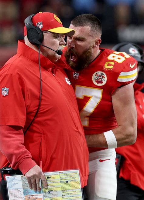 Travis Kelce Screams at Chiefs Coach Andy Reid at Super Bowl 2024 | Us ...