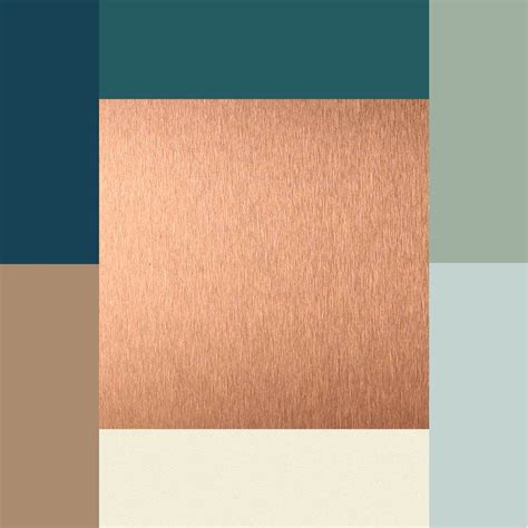 Colors: copper, ivory, brownish-tan, silvery-blue, moss green, dark teal, and navy blue | 部屋の色 ...