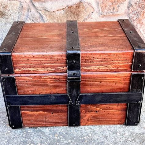 Large Wood Treasure Chest Hidden Compartment - Etsy