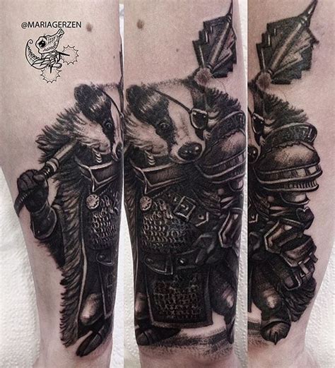 Хранитель Серева Барсук #mariagerzen #tattoo #warrior #badger | Tattoos, Badger tattoo, Tattoo ...