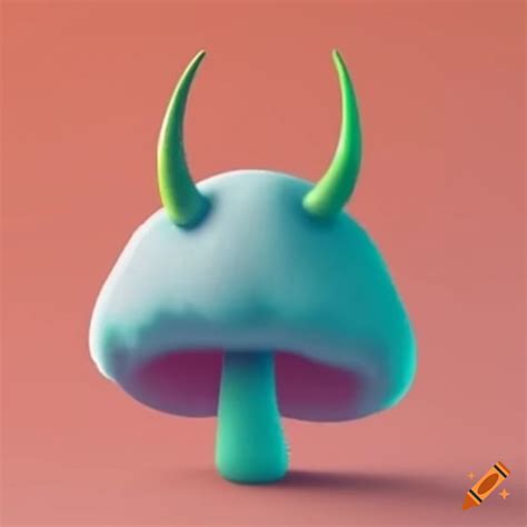 Fantasy mushroom with horns on Craiyon