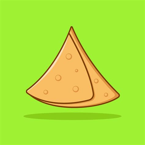 Free vector samosa food cartoon vector icon illustration food icon ...