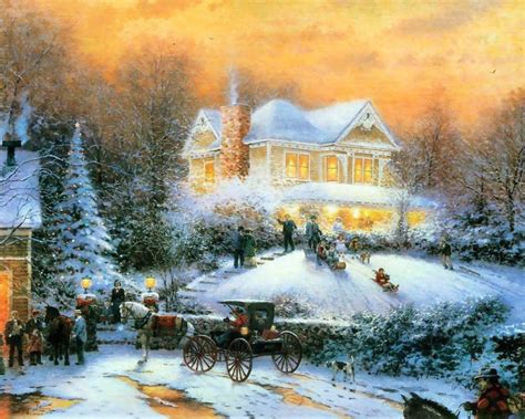 Nativity Thomas Kinkade Christmas Wallpapers - Top Free Nativity Thomas ...